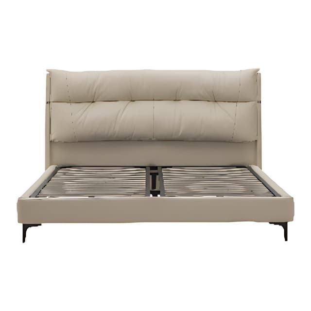 Qimu Genuine Leather Bed